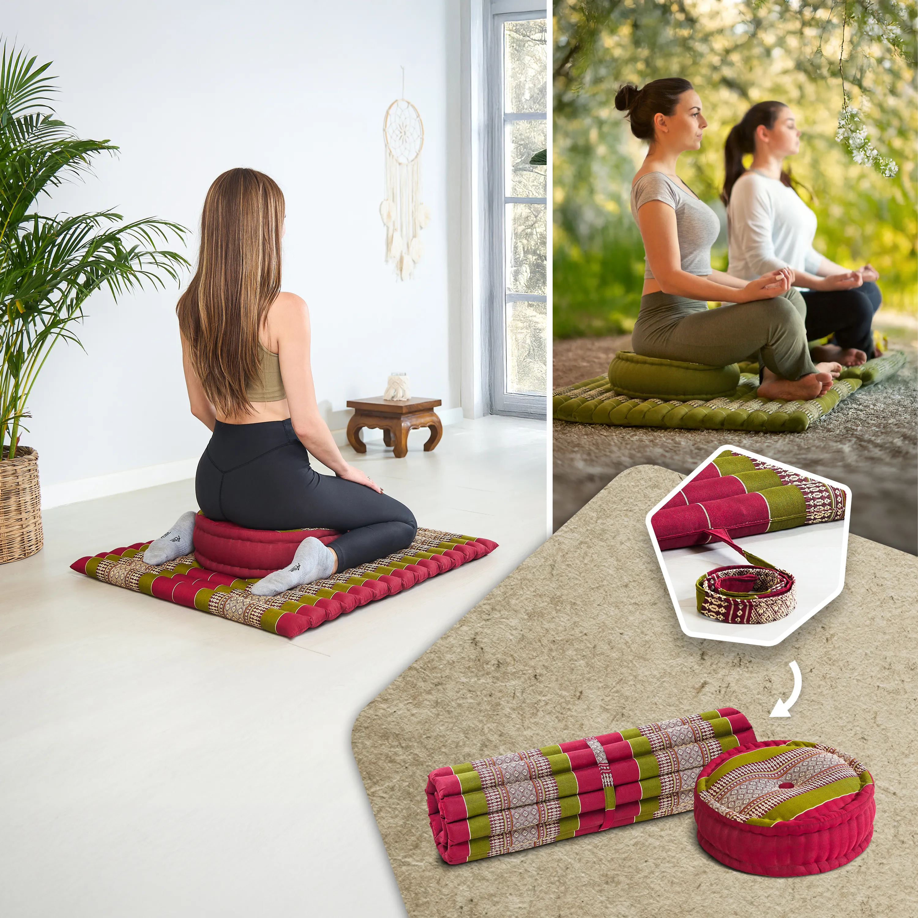 Kapok meditatiekussen set XL