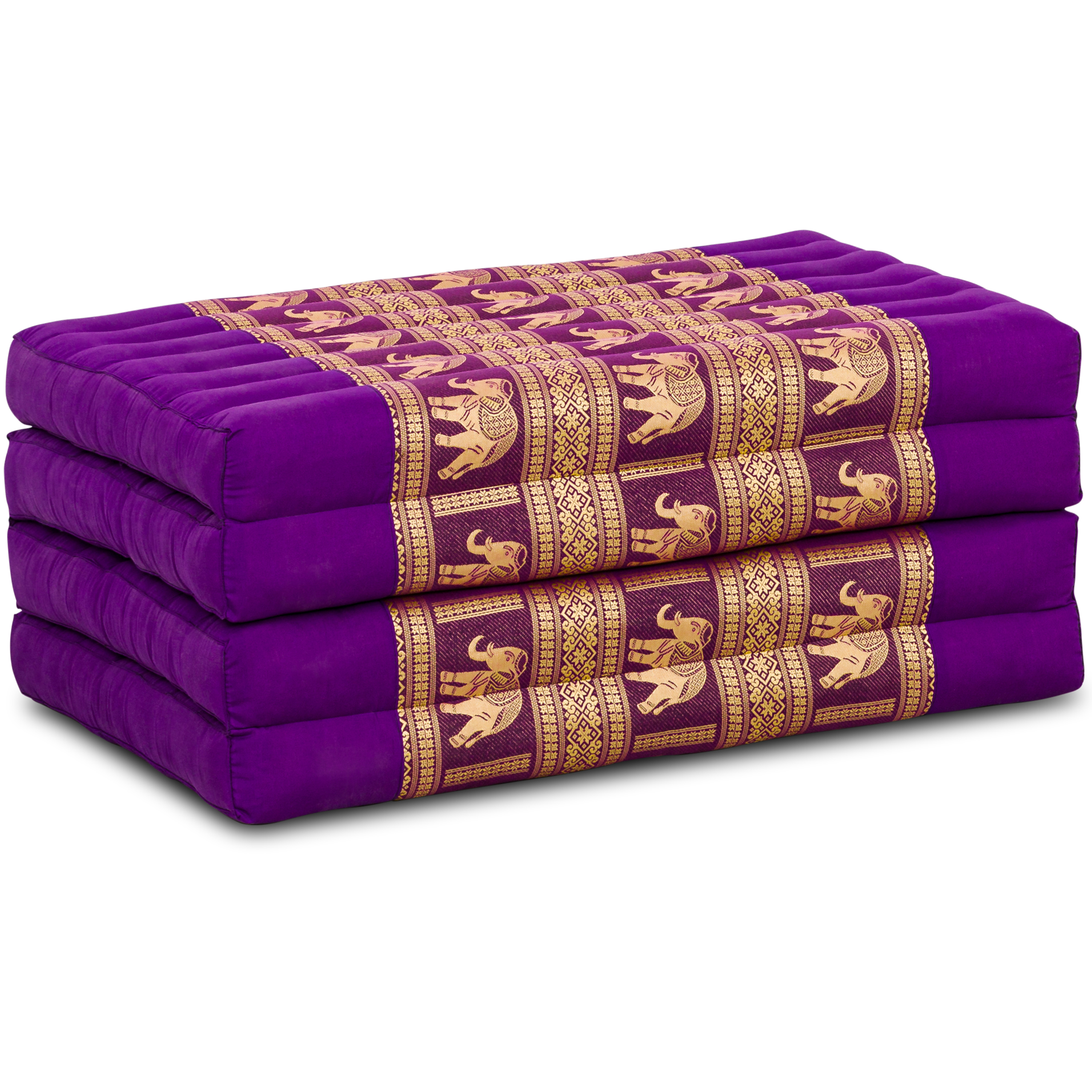 Kapok zitkussen voor op de vloer, Deluxe | Rood/Olifant Zijde | 1027823670