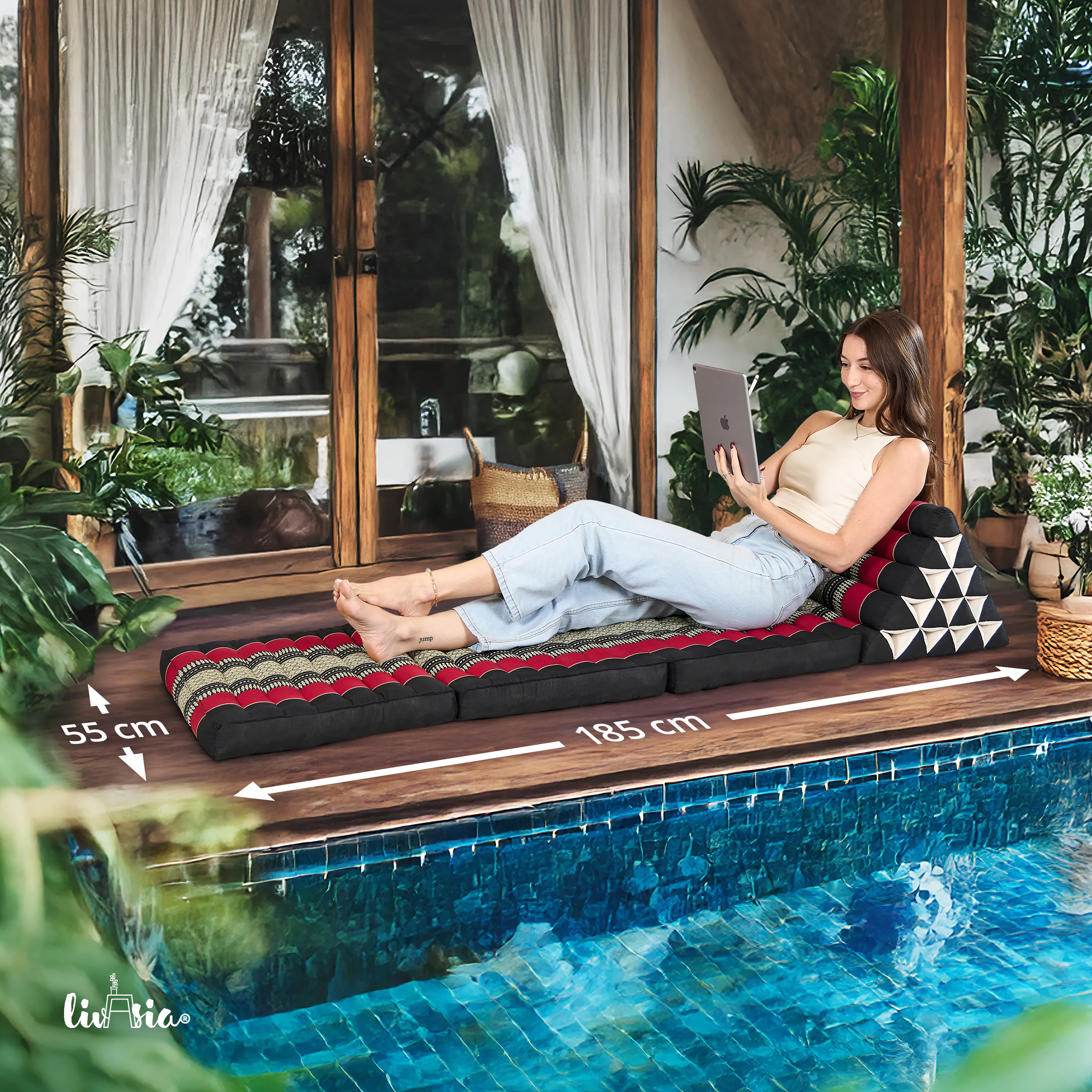 Kapok Thais kussen XXL hoog