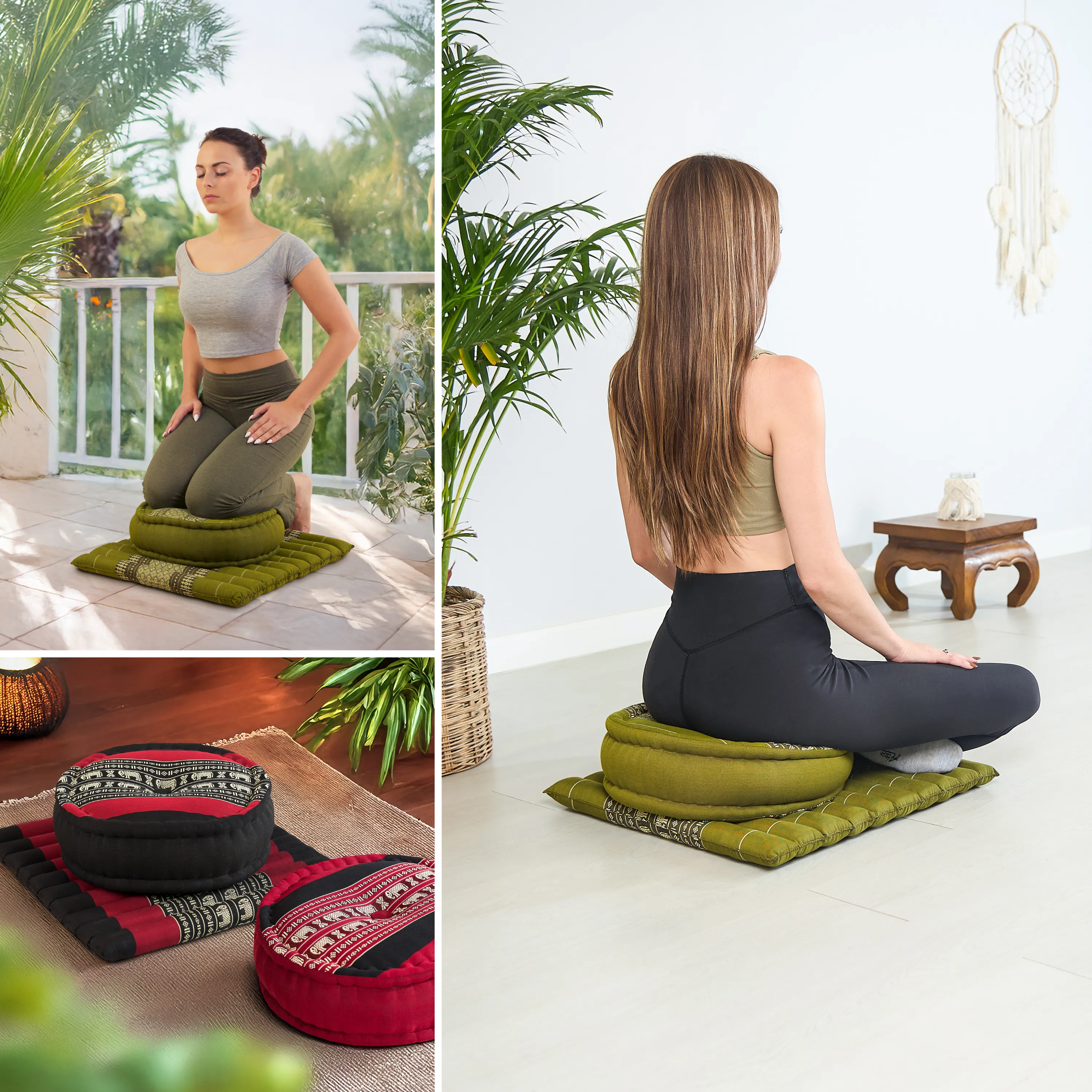 Kapok meditatiekussen set L
