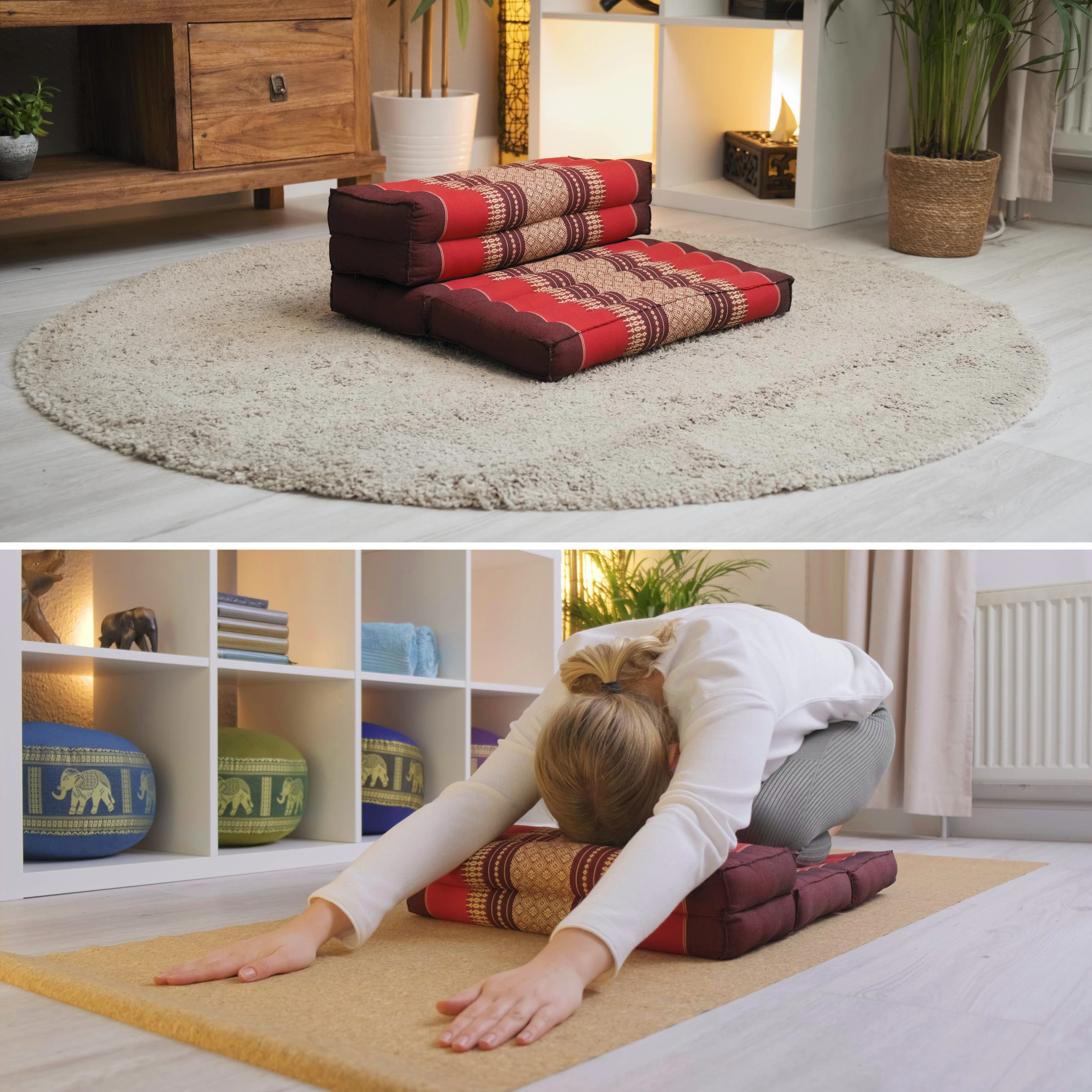 Leewadee Yoga Bolster - Vormvaste Cervicale Nekrol, Buiskussen voor Comfortabel Lezen, Gemaakt van Eco-Vriendelijk Kapok, Lichtblauw Leewadee Yoga Bolster - Vormvaste Cervicale Nekrol, Buiskussen voor Comfortabel Lezen, Gemaakt van Eco-Vriendelijk Kapok, Lichtblauw