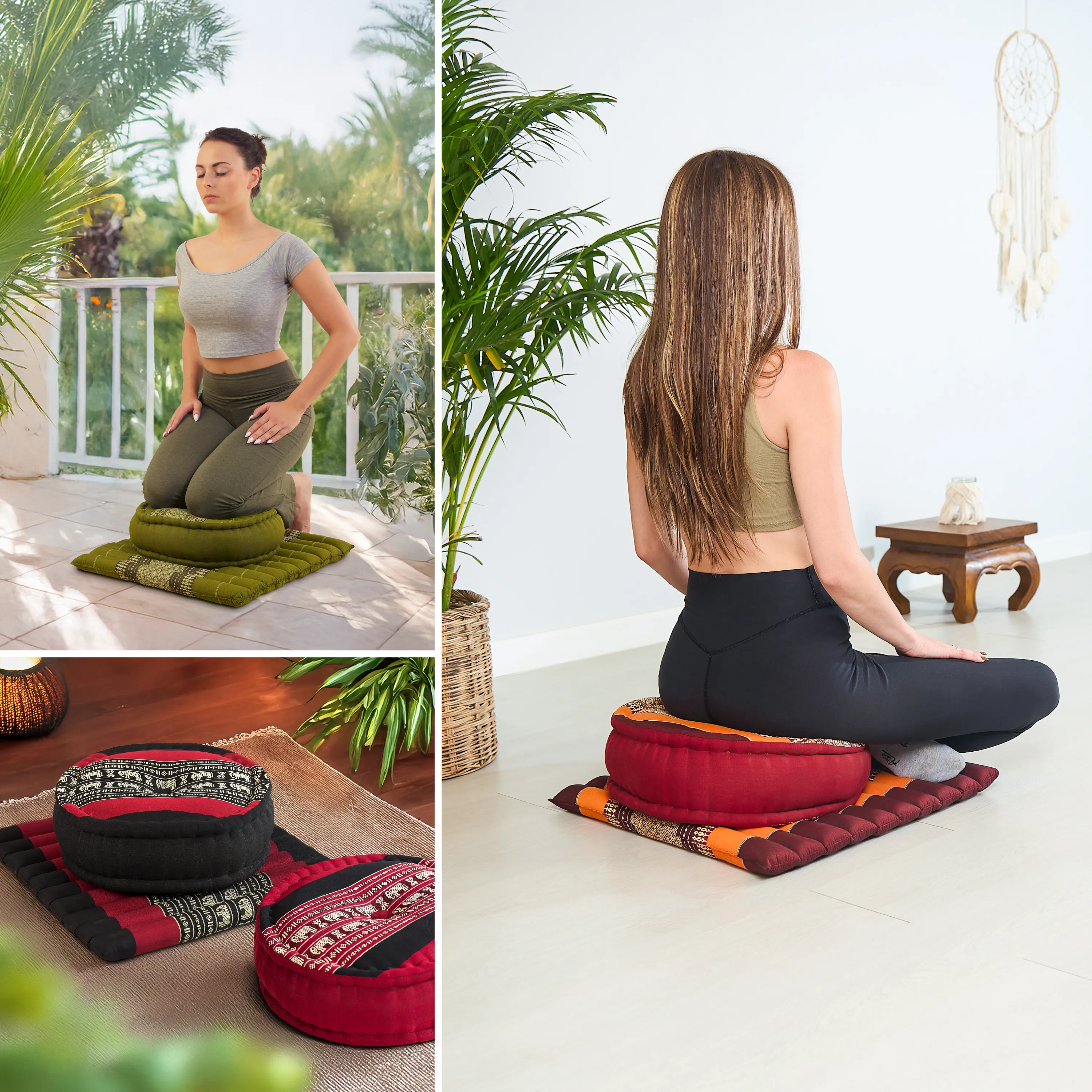 Kapok meditatiekussen set L