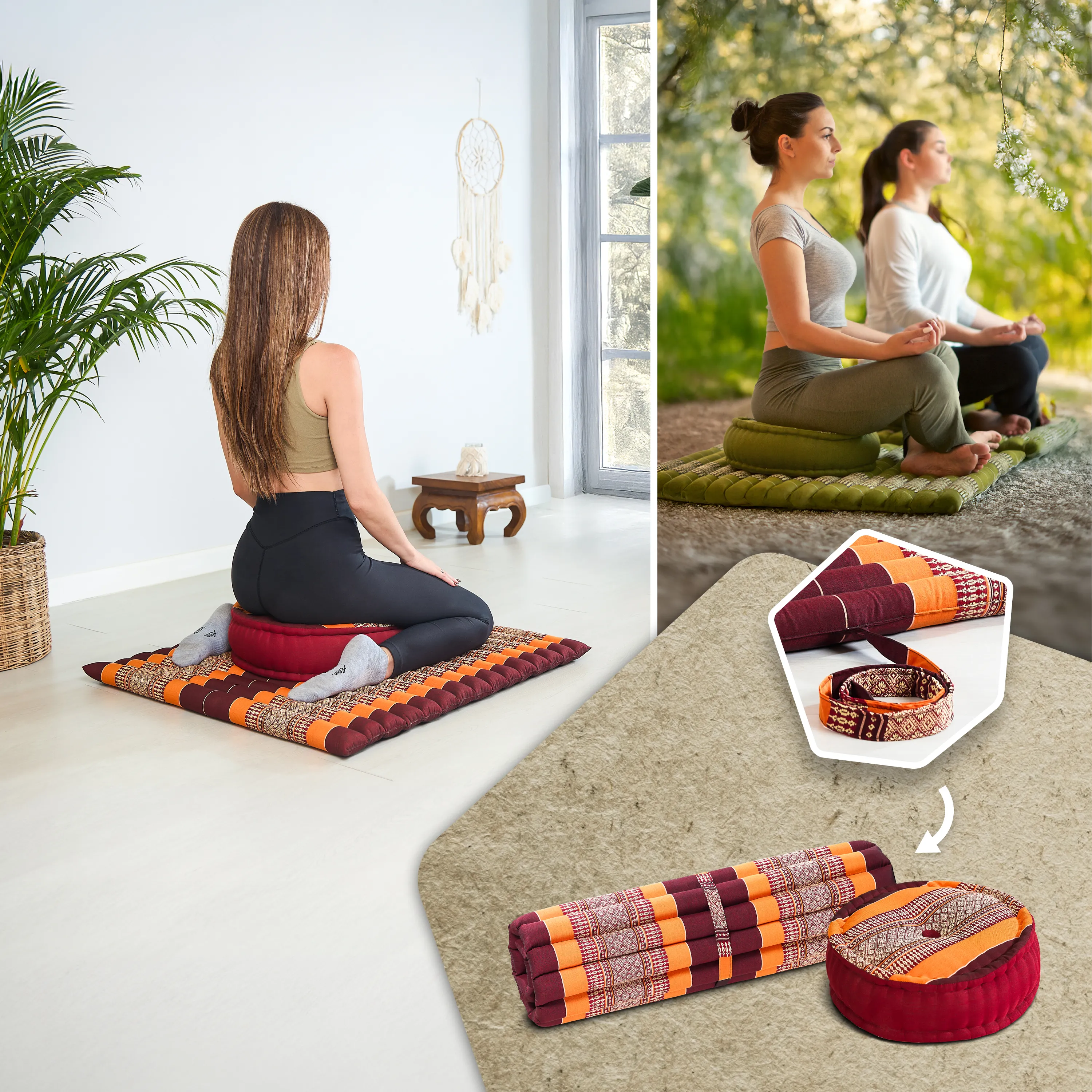 Kapok meditatiekussen set XL