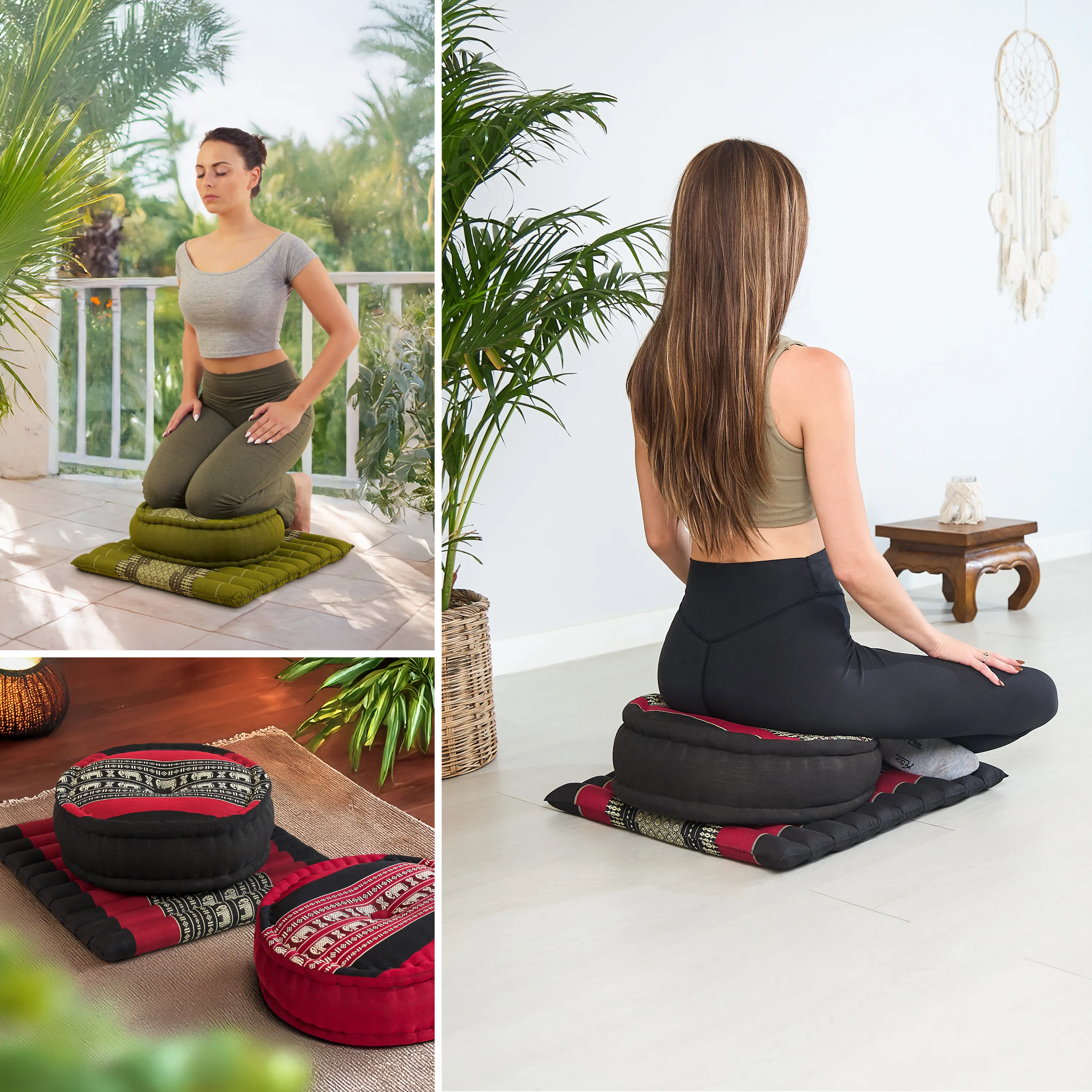 Kapok meditatiekussen set L