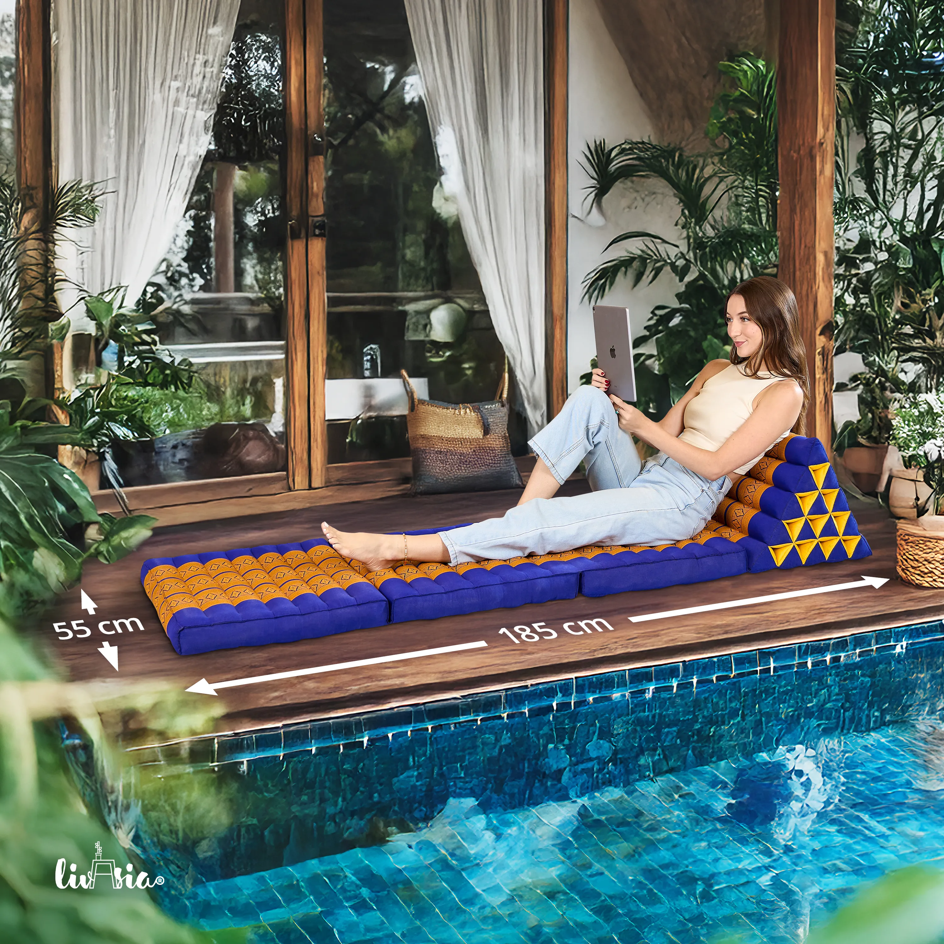Kapok Thais kussen XXL hoog