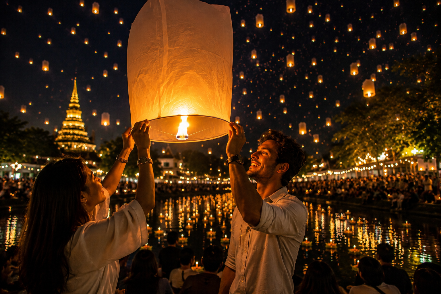 Laternenfest in Thailand: Wenn tausende Lichter den Himmel über Chiang Mai erhellen